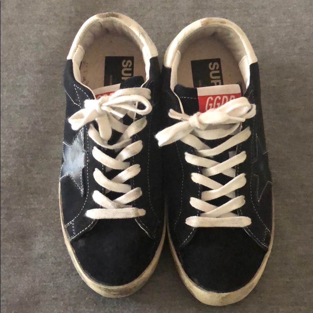 Golden goose blue superstar